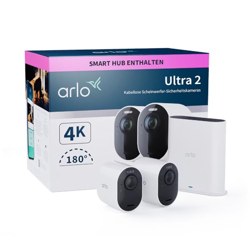 Arlo Ultra 2 Überwachungskamera Aussen WLAN,...