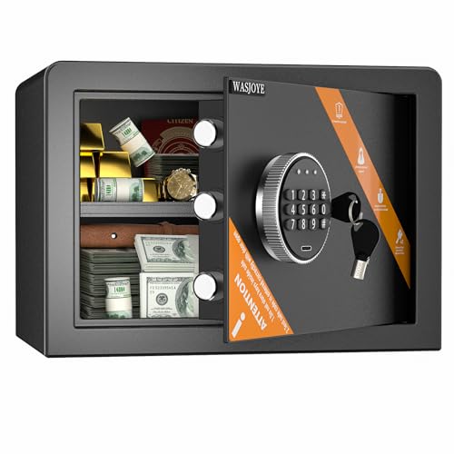 WASJOYE Safe Tresor für Zuhause, Tresor mit...