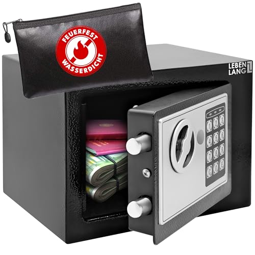 LEBENLANG 5L Safe Tresor für Zuhause - Inkl....